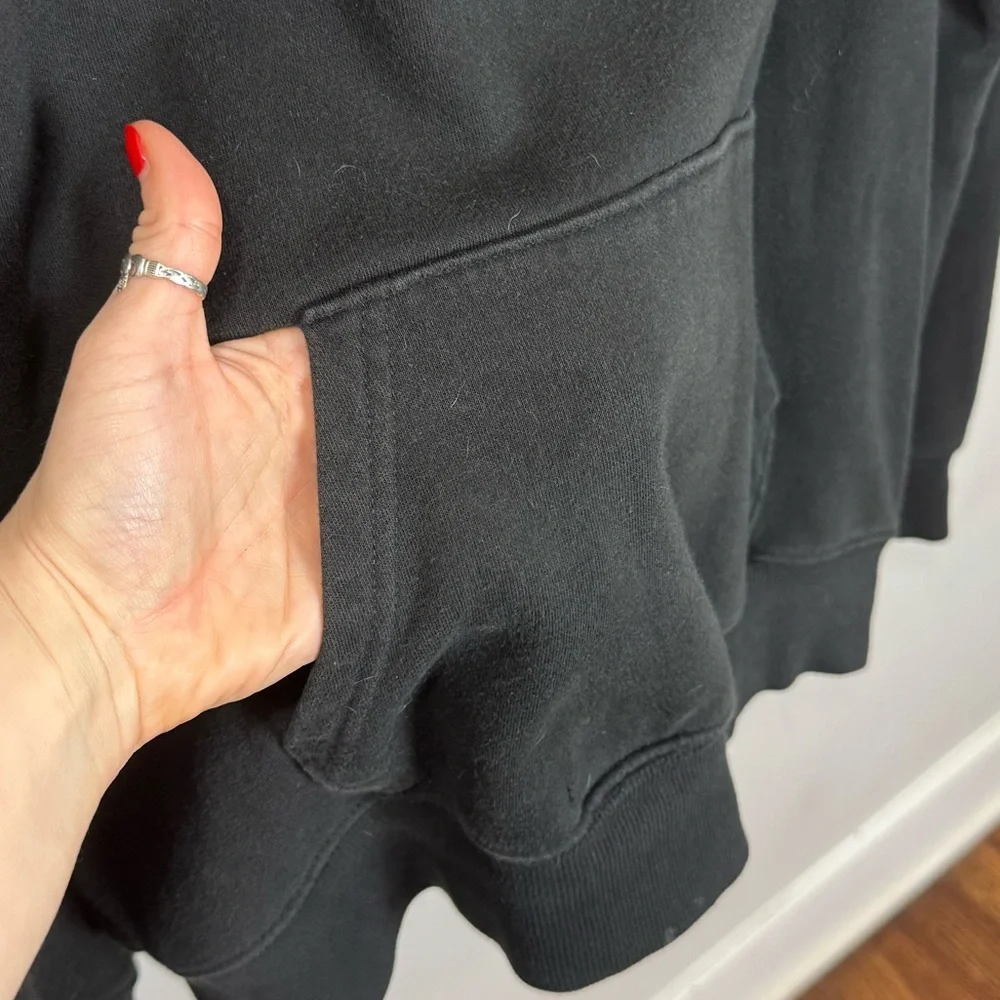 The North Face Black Hoodie | “Never Stop Exploring” Graphic | M/L